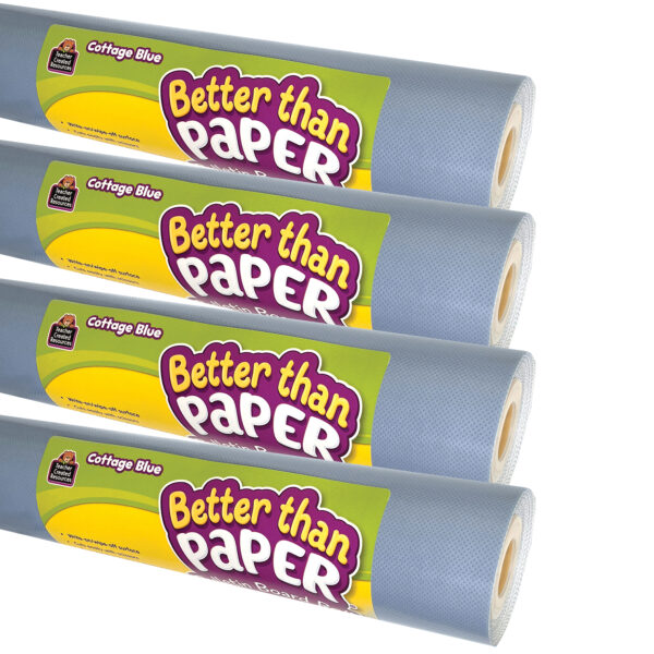 Better Than Paper Bulletin Board Roll, Cottage Blue, 4-Pack