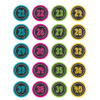 Chalkboard Brights Numbers Stickers, 120 Per Pack, 6 Packs