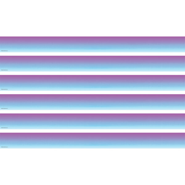 Purple and Blue Color Wash Straight Border Trim, 35 Feet Per Pack, 6 Packs