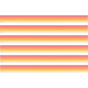 Pink and Orange Color Wash Straight Border Trim, 35 Feet Per Pack, 6 Packs
