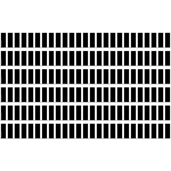 Black and White Vertical Stripes Straight Border Trim, 35 Feet Per Pack, 6 Packs