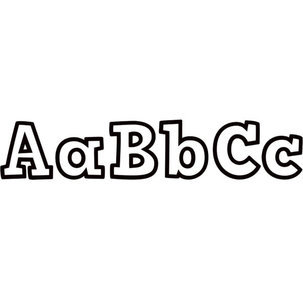 Black & White Bold Block 4" Letters Combo Pack Black & White Bold Block 4" Letters Combo Pack, 230 Per Pack, 2 Packs