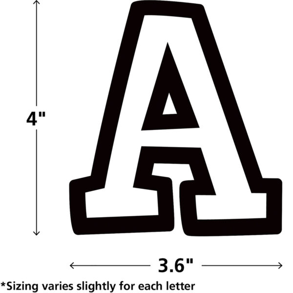 ERSTCR3937-2_2.jpg Black & White Bold Block 4" Letters Combo Pack, 230 Per Pack, 2 Packs