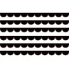 Black with White Scalloped Die-Cut Border Trim, 35 Feet Per Pack, 6 Packs