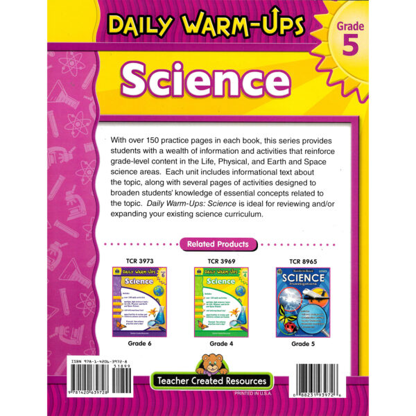 Daily Warm-Ups Science Book, Grade 5