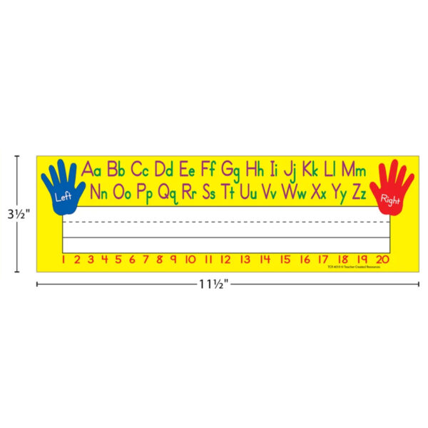 Left-Right Alphabet Name Plates, 36 Per Pack, 6 Packs