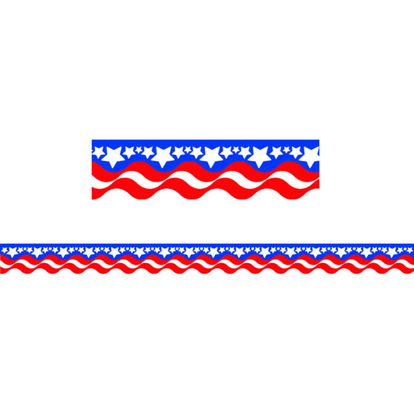 Patriotic Border Trim, 35 Feet Per Pack, 6 Packs