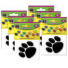 Colorful Paw Prints Mini Accents, 36 Per Pack, 6 Packs