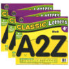 ERSTCR5376-3.jpg Black Classic Font 4" Letters Uppercase Pack, 81 Pieces Per Pack, 3 Packs