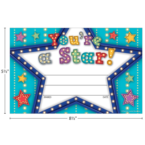 Marquee You're a Star Awards, 25 Per Pack, 6 Packs