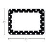 Black Polka Dots 2 Name Tags-Labels, 36 Per Pack, 6 Packs