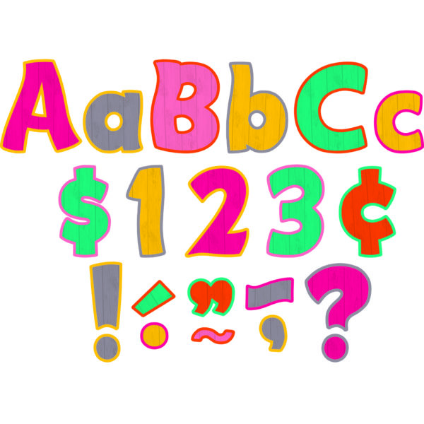 ERSTCR5579-3_1.jpg Tropical Punch Funtastic 4" Letters Combo Pack, 208 Pieces Per Pack, 3 Packs