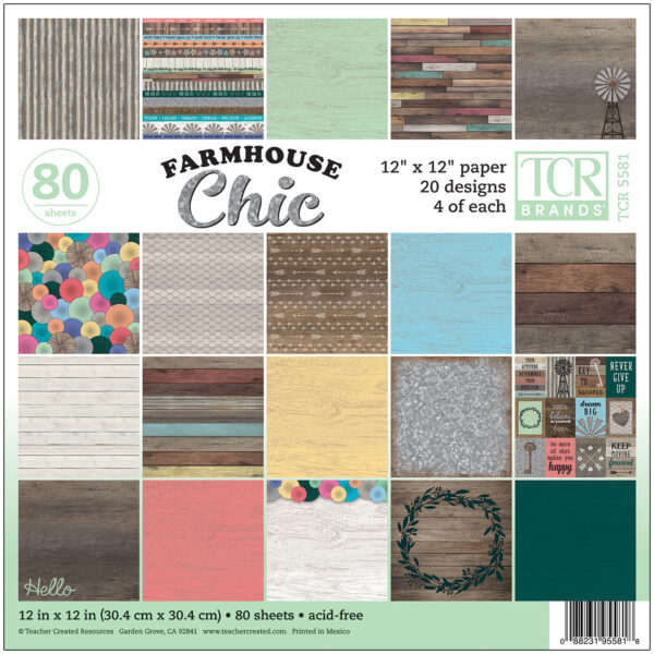Farmhouse Chic Project Paper Farmhouse Chic Project Paper, 12" x 12", 80 Sheets