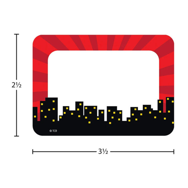 Superhero Name Tags-Labels, 36 Per Pack, 6 Packs