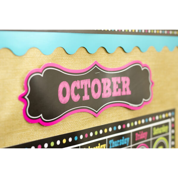 Chalkboard Brights Calendar Bulletin Board Display Set