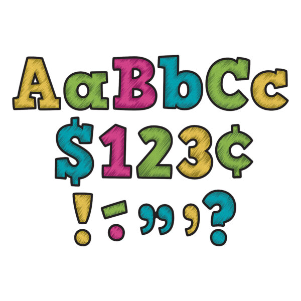 ERSTCR5617-3.jpg Chalkboard Brights Bold Block 4" Letters Combo Pack, 230 Pieces Per Pack, 3 Packs