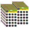 Chalkboard Brights Stickers, 120 Per Pack, 12 Packs