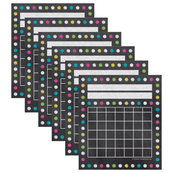 Chalkboard Brights Mini Incentive Charts, 36 Per Pack, 6 Packs