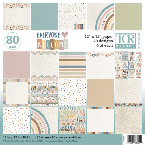 ERSTCR5638.jpg Everyone Is Welcome Project Paper Book, 12" x 12", 80 Sheets