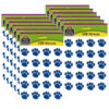 ERSTCR5747-12.jpg Blue Paw Prints Stickers, 1" Square, 120 Per Pack, 12 Packs