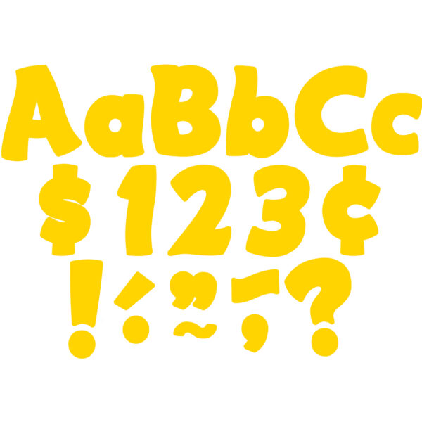 ERSTCR5818-3-1.jpg Yellow Gold Funtastic 4" Letters Combo Pack, 208 Per Pack, 3 Packs