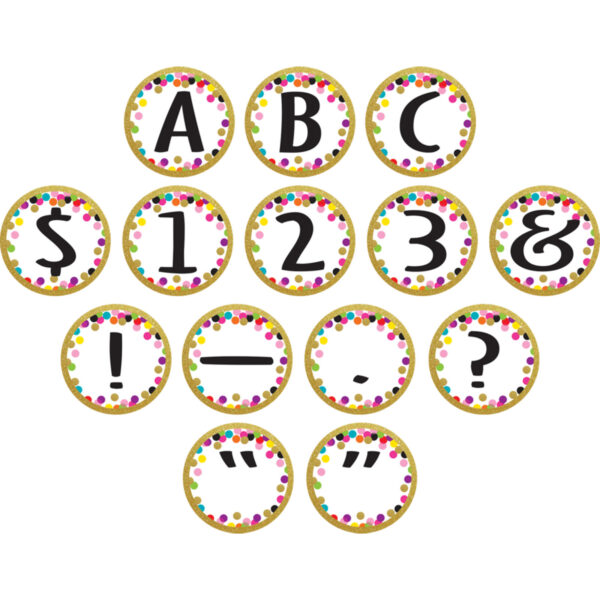 ERSTCR5849-3-1.jpg Confetti Circle Letters, 216 Characters Per Pack, 3 Packs
