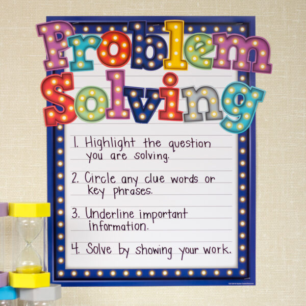 Marquee Lined Chart with Bold Block Letters Marquee Bold Block 4" Letters Combo Pack, 230 Pieces Per Pack, 3 Packs