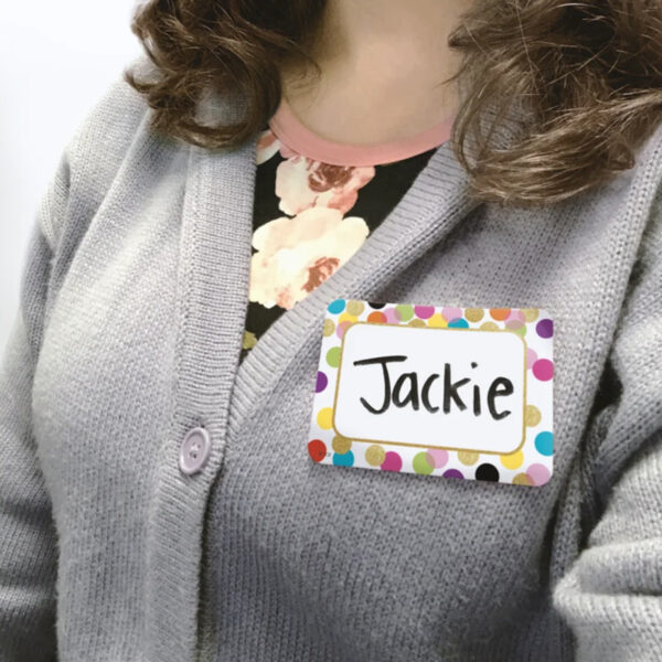 Confetti Name Tags-Labels, 36 Per Pack, 6 Packs