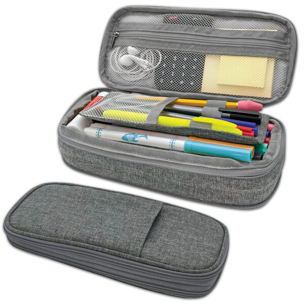 Gray Pencil Case, Pack of 3