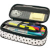 Black Painted Dots on White Pencil Case, Pack of 3