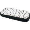 Black Painted Dots on White Pencil Case, Pack of 3