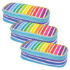 Colorful Stripes Pencil Case Colorful Stripes Pencil Case, Pack of 3