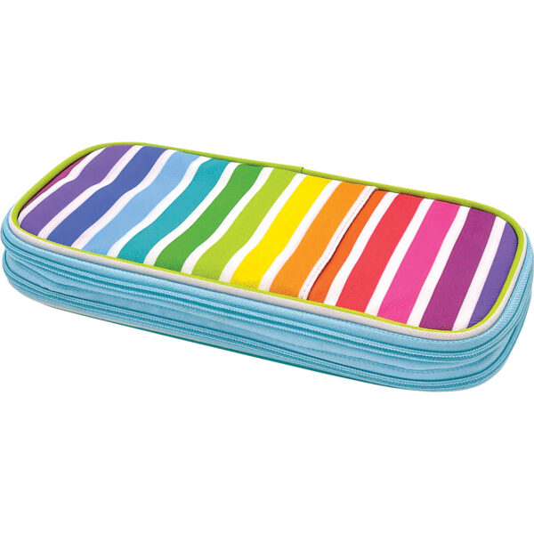 Colorful Stripes Pencil Case Colorful Stripes Pencil Case, Pack of 3