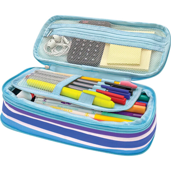 Colorful Stripes Pencil Case Colorful Stripes Pencil Case, Pack of 3