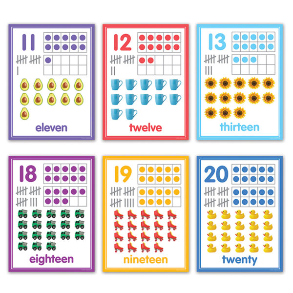 Colorful Numbers 0–20 Bulletin Board Colorful Numbers 0-20 Bulletin Board Set, 23 Pieces