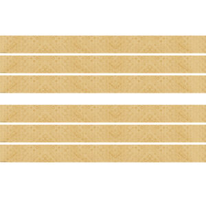 Wonderfully Wild Golden Textile Straight Border Trim, 35 Feet Per Pack, 6 Packs