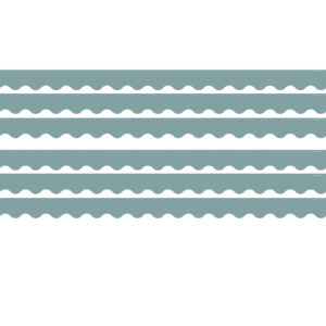 Stone Blue Scalloped Border Trim, 35 Feet Per Pack, 6 Packs
