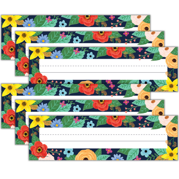 Wildflowers Flat Name Plates Wildflowers Flat Name Plates, 36 Per Pack, 6 Packs