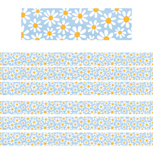 Daisies Straight Border Trim, 35 Feet Per Pack, 6 Packs
