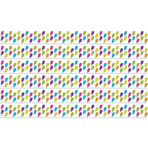 Brights 4Ever Lightning Bolts Straight Border Trim, 35 Feet Per Pack, 6 Packs