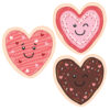 Frosted Heart Cookies Accents, 30 Per Pack, 3 Packs