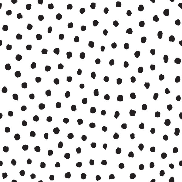 Peel and Stick Decorative Paper Roll, 17-1-2" x 10 ft, Black Painted Dots