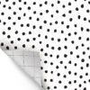 Peel and Stick Decorative Paper Roll, 17-1-2" x 10 ft, Black Painted Dots