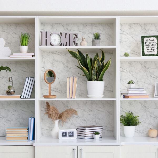 Peel and Stick Decorative Paper Roll, 17-1-2" x 10 ft, Marble