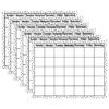 Black Painted Dots on White Calendar Chart, 17" x 22", Pack of 6