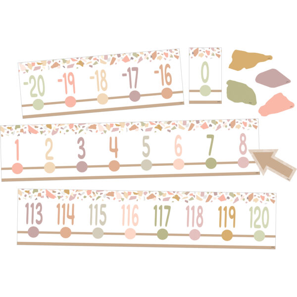 Terrazzo Tones Number Line (-20 to +120) Bulletin Board Terrazzo Tones Number Line (-20 to +120) Bulletin Board Set, 24 Pieces