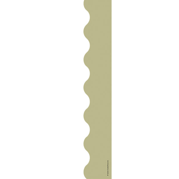 Olive Green Scalloped Border Trim, 35 Feet Per Pack, 6 Packs
