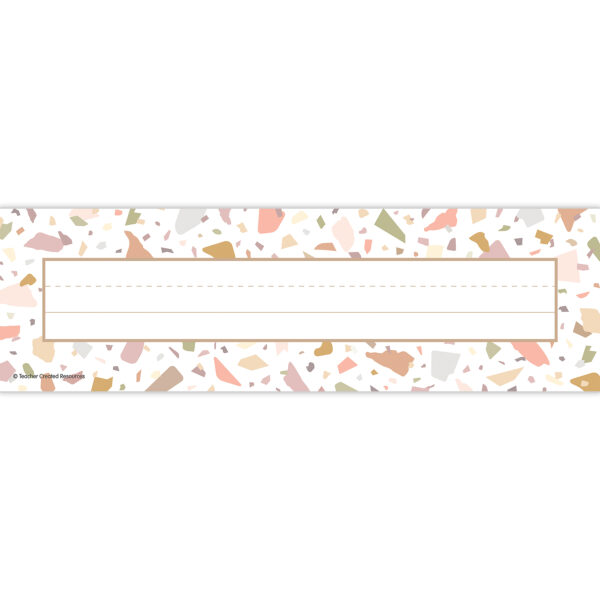 Terrazzo Tones Flat Name Plates, 36 Per Pack, 6 Packs