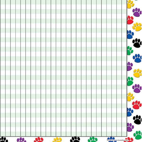Colorful Paw Prints Incentive Chart, Pack of 6