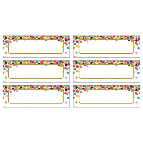 Confetti Labels Magnetic Accents, 20 Per Pack, 3 Packs